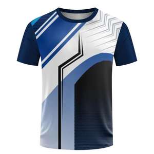 Camiseta de Franela para Hombre, Cuello Redondo, Ropa Deportiva de Verano, Manga Regular, Corte Regular, Secado Rápido, Ropa de Entrenamiento de Bádminton - Product Image 4