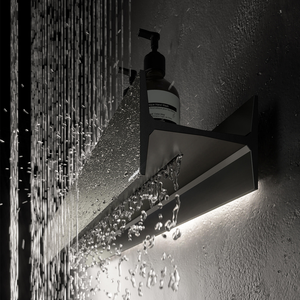 Matai alta calidad montado en la pared Metal negro accesorios de baño estante colgador baño champú almacenamiento toallero estante - Product Image 1