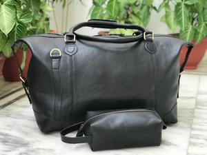 Sac de voyage vintage en cuir véritable extra large, léger, sac de week-end, grande capacité, bagage portable pour les longs voyages et les affaires - Product Image 6