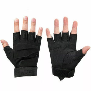 Gants de vélo en cuir souple et respirant pour le cyclisme sur route, demi-doigts, pour sports d'été en extérieur, fabriqués au Pakistan - Product Image 1