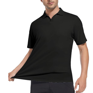 เสื้อโปโลคอวีแขนสั้นผ้าฝ้ายสำหรับผู้ชายรุ่นใหม่ปี 2025 - Product Image 2