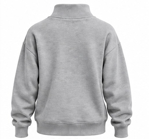 Sudadera Deportiva Gris con Cuello Alto, Manga Larga, Informal, para Otoño, Corte Regular para Adultos - Product Image 2
