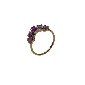 Wedding Wear 925 Sterling Silver Gold Plated Jewelry Multi Tourmaline Gemstone Women Wear Classic <b>Ring</b> - Product Image 5