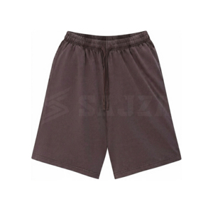 Pantalones Cortos Bermuda Casuales para Hombre, Tejido Oxford Sólido, Transpirables, Ecológicos, con Cordón, Mezcla de Algodón, para Gimnasio, Teñido Liso - Product Image 3