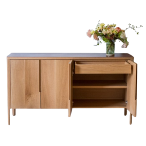 ตู้เก็บของทีวีเฟอร์นิเจอร์ภายในบ้านมีสองประตูและลิ้นชักพร้อมการออกแบบที่ทันสมัยจากไม้สัก - Product Image 4