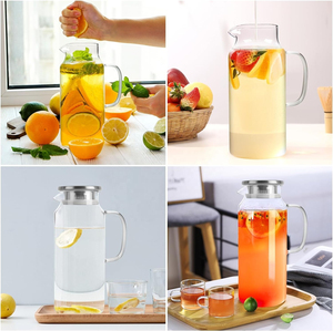 Multipurpose Glass Water Jug Lid 1.8L Eco-Friendly BPA Free Modern for Family Dining Picnic Camping Travel Sports Outdoor Use - Product Image 2