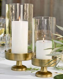 Porte-bougie en aluminium fait main personnalisé, support à bougie en métal avec cheminée en verre pour la décoration de la maison et des événements, centre de table de mariage - Product Image 5