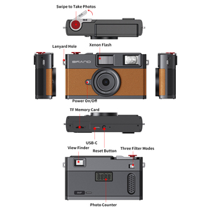 Appareil photo numérique compact rétro vintage 2026, neuf, avec capteur CMOS, batterie au lithium, carte TF, 8MP, stabilisation d'image électronique, 3 modes - Product Image 5