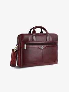 Maletín de Cuero Genuino Negro de Lujo para Hombre, Bolsa de Mensajero para Negocios, Bolso de Mano Impermeable para Portátil, Cuero Texturizado - Product Image 1
