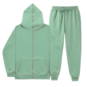 Unisex Gray Breathable <b>Lightweight</b> Quick Dry Reversible Streetwear Tracksuit Set Full Sleeve Hooded Drawstring Sporty <b>Joggers</b> - Product Image 3