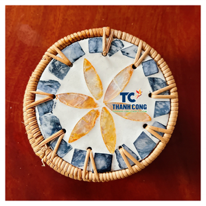 Posavasos de ratán elegantes, tejidos a mano, de fábrica OEM, con diseño de posavasos de ratán de primera calidad para importación a granel, suministro comercial de Vietnam. - Product Image 1