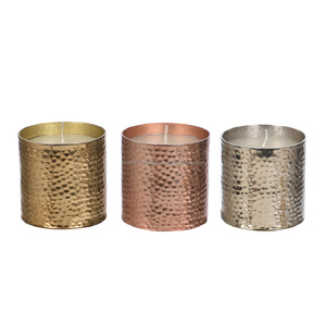 High Quality Shiny Hammered Metal Jar Candle Customization Available in Best Price - Product Image 6