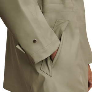 Chaqueta impermeable para mujer, cortavientos con capucha, abrigo largo ligero, parka con cremallera para viajes al aire libre, para todo tipo de clima, ropa de primavera y otoño - Product Image 5