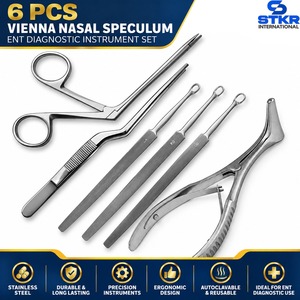 Espéculo Nasal Vienna para Diagnóstico ORL, Juego de 6 Instrumentos, Pinzas Hemostáticas Manuales con Mordazas Serradas, Caja con Cierre, Instrumento Quirúrgico - Product Image 5
