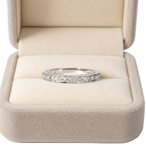 Handmade <b>Ring</b> Half Eternity Band DEF Color VS VVS Clarity <b>Fine</b> <b>Ring</b> 10K 14K 18K Solid Gold IGI Certified Round Lab Grown Diamond - Product Image 1