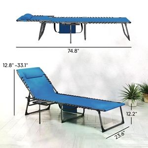 Sdraio Pieghevole Moderna per Piscina con Cuscino in Olefin Resistente e Telaio in Alluminio Solido per Uso Esterno, Giardino, Spiaggia, Patio, Hotel - Product Image 2