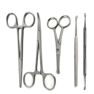 Professional Small Animal Pet Grooming Tools 5pcs <b>Dogs</b> and Cats Ear Hair Remover Tartar Remover Precision <b>Scissors</b> for Safe - Product Image 1