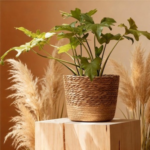 Eco-Friendly Modern Rattan Woven <b>Flower</b> Pot <b>Basket</b> Handmade Planter with Customizable Capacity <b>for</b> Patio Balcony Garden - Product Image 2