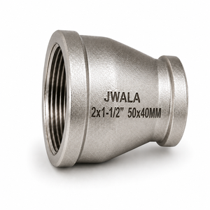 Adaptador de Tubería de Acero Inoxidable de 50x40mm con Conexión Roscada de 2x1-1/2 Pulgadas para Procesamiento Químico - Product Image 1
