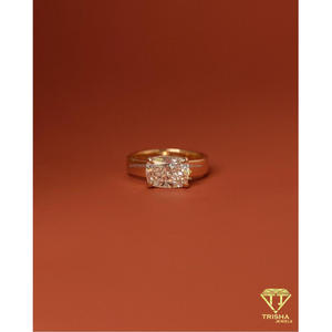 Bague en diamant de laboratoire VVS en gros, en argent sterling 925, sertie en grappe rectangulaire, bijou de luxe haut de gamme et de caractère - Product Image 3