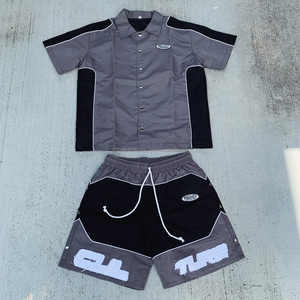 Conjunto de Chaqueta Cortavientos Personalizada de Alta Calidad para Hombre, Corte Holgado, Transpirable, Ecológico, Impermeable, con Letra Frontal, Traje Deportivo de Nailon para Otoño - Product Image 3