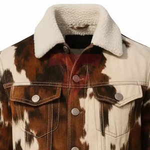Premium Men Hair On <b>Leather</b> <b>Jacket</b> Comfortable <b>Winter</b> Outerwear Custom Color Durable Design Fashion Collection Wear - Product Image 6