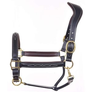 Cabestro de Cuero Genuino Premium para Caballo con Cabezal Acolchado, Costuras Decorativas, Herrajes de Latón Ajustables, Cabestro Ecuestre Duradero - Product Image 4