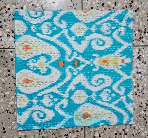 Handmade Cotton Kantha Pillow Cushion Cover Indian Hand <b>Stitched</b> Boho Ethnic Home Decor Textile Manufacturer Exporter - Product Image 3
