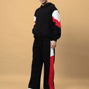 Custom Unisex Sweatsuits Sweatpants and Hoodie Set Jogger Plain Oversized Windbreaker Fleece 500 Gsm Baggy Tracksuits for Men - Product Image 2