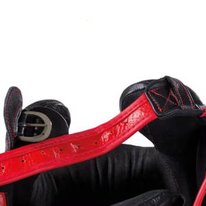 Protector de Cabeza de Boxeo Five B, Equipo de Entrenamiento Protector de Cuero, Negro y Rojo, Unisex, Casco Deportivo para Adultos, Cierre de Velcro, Cascos de MMA - Product Image 4