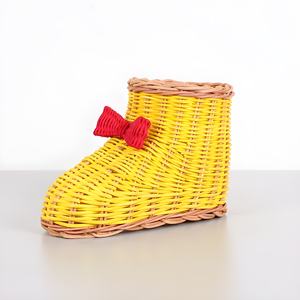 Suministros de decoración de Navidad calcetines encantadores juguetes de Navidad calcetín de ratán hecho a mano cesta niños regalos para niños - Product Image 4