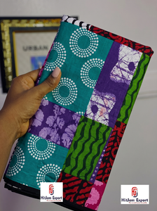 Ankara African Batik Cotton <b>Fabric</b> Premium Quality Waterproof <b>Medium</b> Weight Rib Custom Textile Manufacturer OEM ODM Fashion Bag - Product Image 5