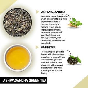 Té Verde Orgánico Personalizado en Empaque a Granel con Raíz de Ashwagandha en Hojas Sueltas Frescas - Product Image 2