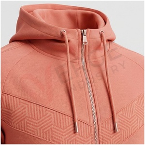 Ensemble de survêtement corail pour homme, manches longues, à capuche, fermeture éclair sur le devant, couleur unie, respirant, coupe décontractée, pour l'automne - Product Image 4