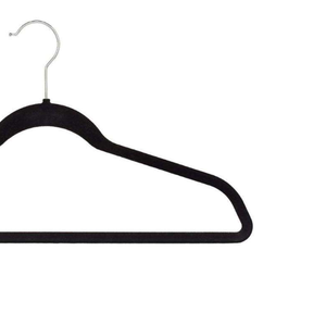 Perchas de Plástico Negras Ecológicas para Ropa, Antideslizantes, Duraderas, con Gancho Giratorio de 360 Grados, OEM/ODM - Product Image 4