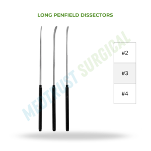 Dissecteurs longs Penfield pour la neurochirurgie – Instrument chirurgical pour la chirurgie du cerveau et de la colonne vertébrale - Product Image 2