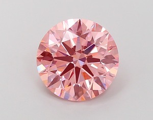 Diamante suelto cultivado en laboratorio CVD, corte brillante redondo, color rosa intenso de 3.03 quilates, claridad VVS2, pulido excelente, diseño de diseñador. - Product Image 1