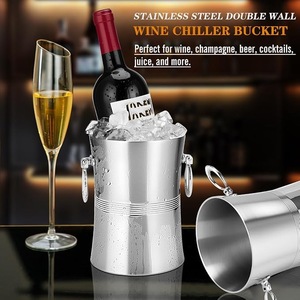 Cubo de Hielo de Acero Inoxidable de Estilo Americano, con Pinzas, Doble Pared Aislada, para Hogar, Bar, Restaurante, Hotel, Fiestas - Product Image 1