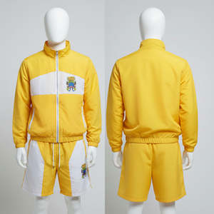 Ensemble coupe-vent deux pièces pour homme : veste et short en nylon respirant pour la gym, l'entraînement et la course à pied - Product Image 3