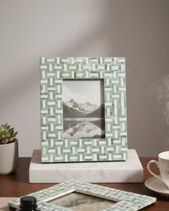 Top Selling Luxury Modern Bone Inlay Wooden UV Printed Foldable <b>Wall</b> Mount Photo Frame Indian Floral Artwork <b>for</b> <b>Living</b> <b>Room</b> - Product Image 4