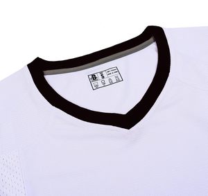 Maillot de baseball rouge à col en V et manches courtes avec bordure jaune, chemise décontractée pour l'été - Product Image 6