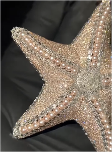 Colgante de Estrella de Mar con Incrustaciones de Moissanita VVS en Oro Rosa y Perlas, Cadena de Lujo, Estilo Hip Hop Bling, Único y de Moda, Éxito de Ventas - Product Image 5