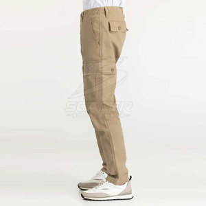 Casual Straight Mid Waist <b>Cargo</b> Pant Reinforced Seams Multiple Pockets Breathable Eco-Friendly Comfortable Fit for Everyday Use - Product Image 5