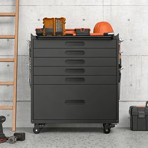 Carrello Portautensili da 87 cm con 6 Cassetti, Armadietto Mobile da Garage Resistente, Design con Tutti i Cassetti per Piccoli Oggetti, Supporto OEM - Product Image 5