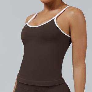 Workout Tank <b>Tops</b> for Women Tank <b>Top</b> <b>Built</b> <b>in</b> <b>Bra</b> Racerback Yoga tank <b>Top</b> Sleeveless Yoga Running Shirts - Product Image 3