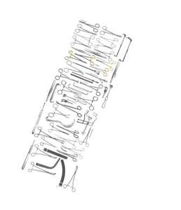 Ensemble de 109 instruments chirurgicaux cardiovasculaires pour chirurgie cardiaque ouverte, manuel, en acier inoxydable, par Dentavex - Product Image 6