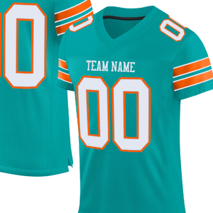 Maillot de football américain personnalisé pour homme, manches courtes, respirant, motif uni, sans couture, vêtements d'équipe sportive, 100% polyester - Product Image 2