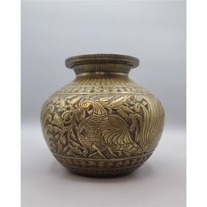 Wholesale Engraved Brass Kalash Pot Embossed Metal Vase <b>Decorative</b> Puja Lota Indian Wedding <b>Decoration</b> Hotel Tabletop Craft - Product Image 4