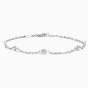 Round Brilliant Cut Lab Grown Diamond Bracelet in 14K White Gold IGI Certified Luxury Wedding & Daily Wear Jewelry Gift - Product Image 1