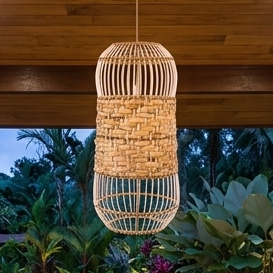 โคมไฟผักตบชวาทำด้วยมือโคมไฟแขวนโคมไฟหวายธรรมชาติแบบ Boho เก๋ไก๋ตกแต่งเพดานบ้านราคาจำนวนมาก - Product Image 2